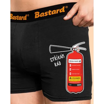 Trenýrky Bastard Stříkám rád boxerky Black