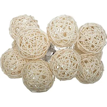 Dekorativní svítidlo Atmosphera, LED girlanda na baterie, ratan, 10 LED diod, 162 cm