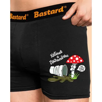 Trenýrky Bastard Kelímek a Vochomůrka boxerky Black