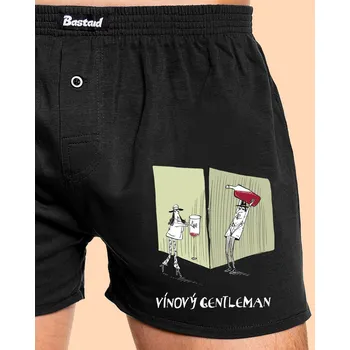 Trenýrky Bastard Vínový gentleman pánské trenky Black