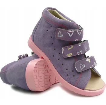 Dívčí bačkory Ortopedické bačkůrky s vysokým opatkem do školky Dawid 005 28