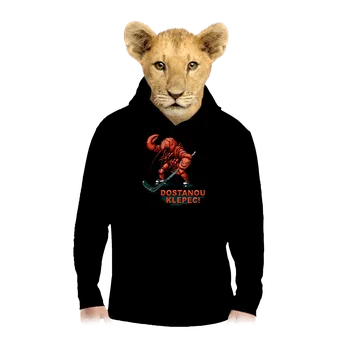 Chlapecká mikina Bastard Dostanou klepec dětská mikina klokanka Black