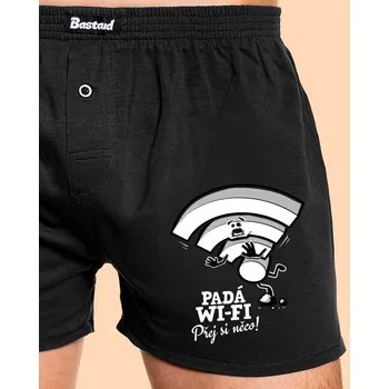 Trenýrky Bastard Padá wi-fi pánské trenky Black