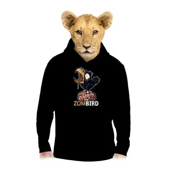 Chlapecká mikina Bastard Zombird dětská mikina klokanka Black