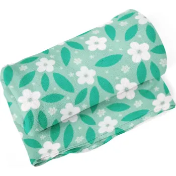 deka Sablio Deka Bílé květy s lístky - 150x120 cm