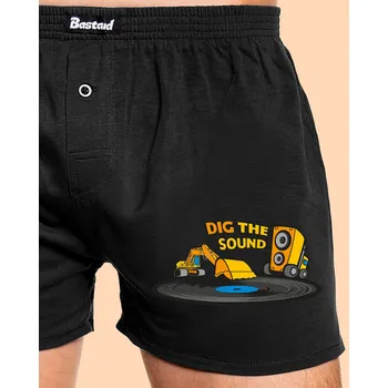 Trenýrky Bastard Dig the sound pánské trenky Black