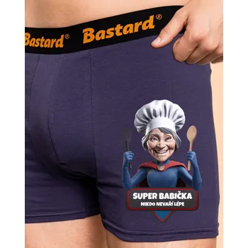 Trenýrky Bastard Super babička boxerky Blue Navy
