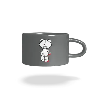 Bastard Méďa zabiják hrnek makronka Grey Macaron