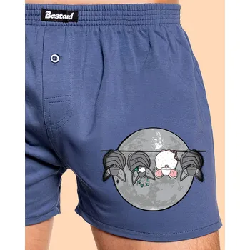 Trenýrky Bastard Opilý netopýr pánské trenky Blue