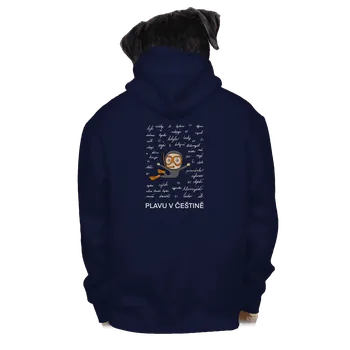 Pánská mikina Bastard Plavu v češtině pánská mikina na zip Navy