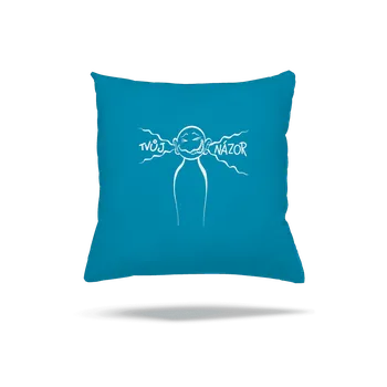 Polštář Bastard Tvůj názor polštář Blue Turquoise