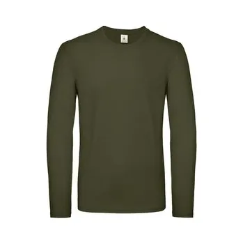 Triko s dlouhým rukávem B&C LSL - olivové, M