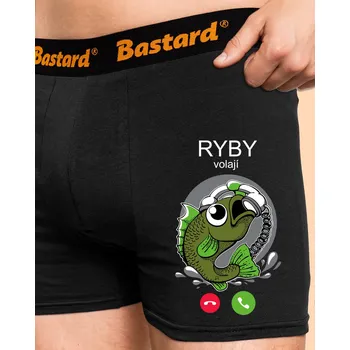 Trenýrky Bastard Ryby volají boxerky Black