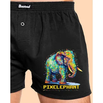Trenýrky Bastard Pixelephant pánské trenky Black