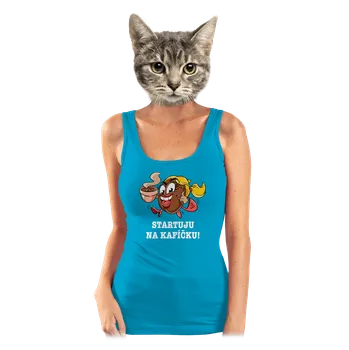 Bastard Startuju na kafíčku dámské tílko klasické Blue Atol