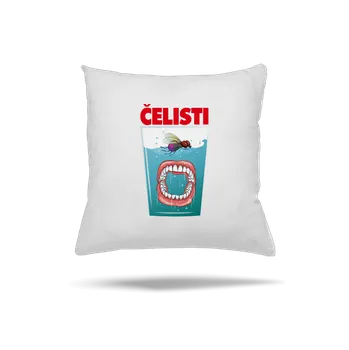 Polštář Bastard Čelisti ve sklenici polštář White