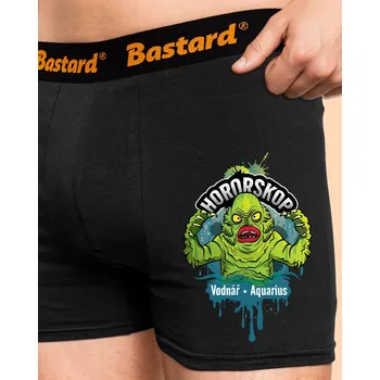 Trenýrky Bastard Hororskop - Vodnář boxerky Black