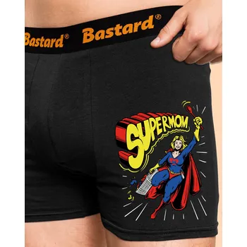 Trenýrky Bastard Supermom boxerky Black