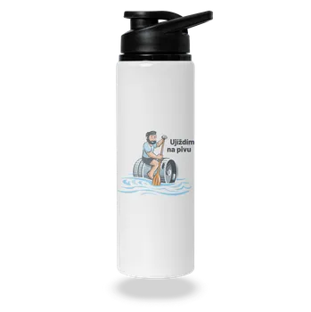 Láhev Bastard Ujíždím na pivu lahev na vodu White