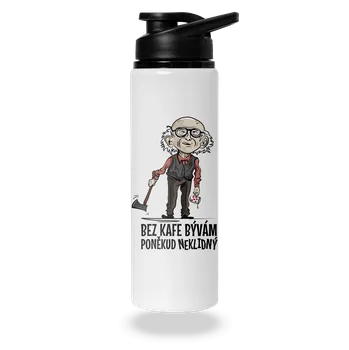 Láhev Bastard Neklidný bez kafe lahev na vodu White