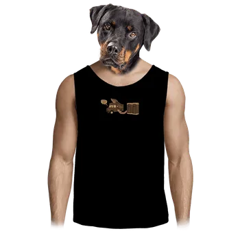 Pánské tílko Bastard Točená čokoládová pánské tílko Black