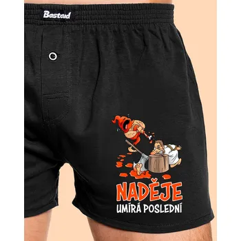 Trenýrky Bastard Naděje umírá poslední pánské trenky Black