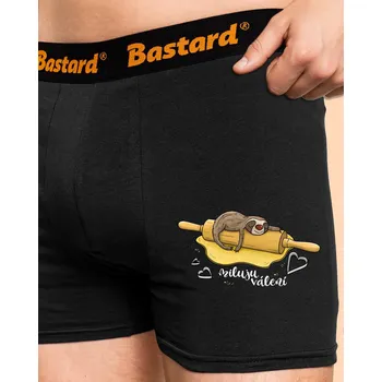 Trenýrky Bastard Miluju válení boxerky Black