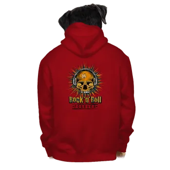 Pánská mikina Bastard Rock'n'Roll forever pánská mikina na zip Red