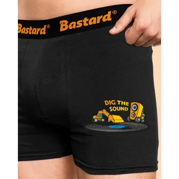 Trenýrky Bastard Dig the sound boxerky Black