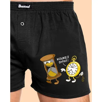 Trenýrky Bastard Tak jde čas pánské trenky Black