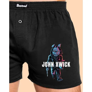Trenýrky Bastard John Kwick pánské trenky Black