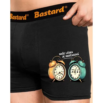 Trenýrky Bastard Nadčasová láska boxerky Black