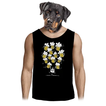 Pánské tílko Bastard Šťastný pivař pánské tílko Black