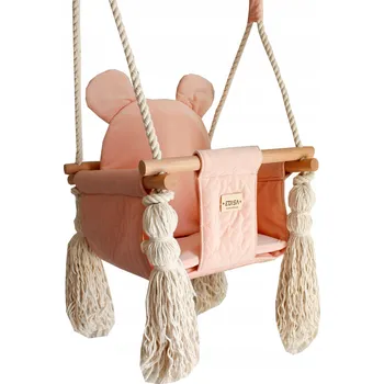 Hra na zahradu EDISA - Houpačka pro děti, vyztužená, dárek do pokoje, zahrady, VELVET MEDVÍDEK