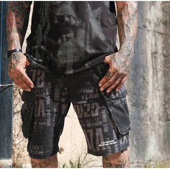 Pánská móda Pánské Yakuza Kraťasy Cargo Änyone Allover 23003 black velikost: 40