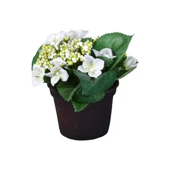 umělá květina Květina HORTENZIE LÉTO aranžmá v květníku 15cm