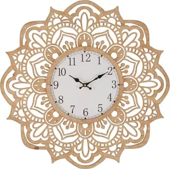 Hodiny Nástěnné hodiny Carving 60 cm hnědé