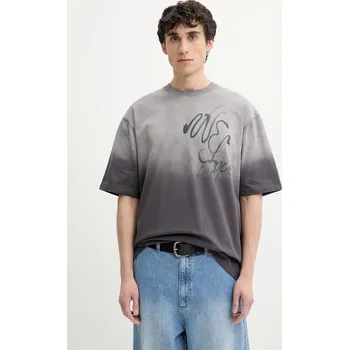 Pánské tričko Bavlněné tričko Desigual GRANADA 25SMTK22 šedá 90X, vel. S