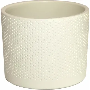 Hrnec Ceram hrnec DOMOLETTI WALEC KROPKI, O19 cm, vanilka sp.