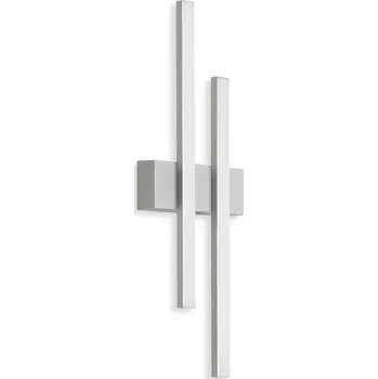 Venkovní osvětlení Telefunken - LED Venkovní nástěnné svítidlo 2xLED/4W/230V IP44 stříbrná