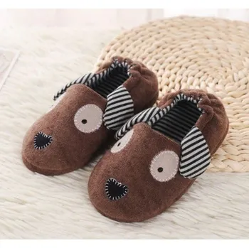 Dívčí obuv Dětské bavlněné bačkory hnědá 29