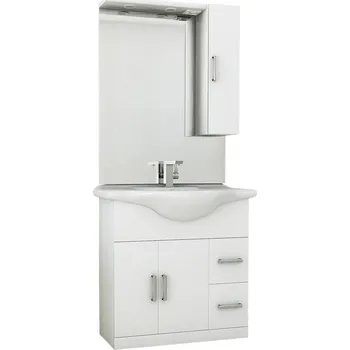 Koupelnový nábytek Baden Haus Koupelnový set Creta, 87,5 cm, dřevotříska, bílý 00305