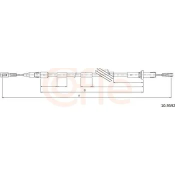 Lanko parkovací brzdy Lanovod parkovací brzdy COFLE 10.9592