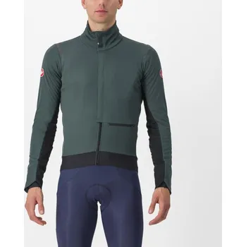 Cyklistické oblečení CASTELLI Cyklistická zateplená bunda - ALPHA DOPPIO RoS - zelená 3XL
