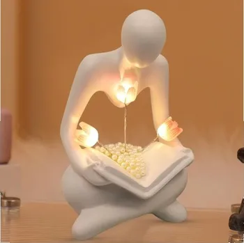 Zahradní dekorace Dekorace do knihovny, tulipánová lampa, dekorace do knihy, estetická dekorace, estetická dekorace