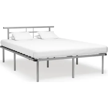 Ložnice vidaXL Marketos Rám postele šedý kov 140 x 200 cm