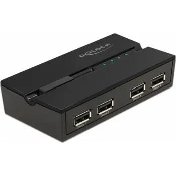 USB hub DeLOCK USB 2.0 Switch pro 4 PC na 4 zařízeních, USB switch