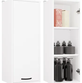 Koupelnový nábytek Horní závěsná koupelnová skříňka Nina 35 cm bílá