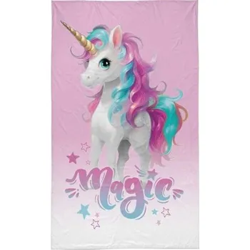 Sprchový závěs DETEXPOL Dětský ručník Jednorožec magic Bavlna - Froté, 50/30 cm