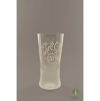 Pískovaný panák - 20 let (balónky)